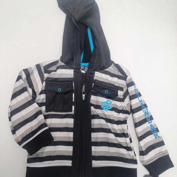 New with tags, RocaWear baby 24 mo. zip up hooded jacket strip boy Roca Wear - Picture 1 of 9